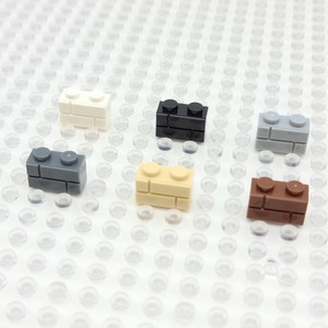 요고요 블록 부품 커스텀 벌크 브릭 블럭 타일 플레이트 100G 소포장 패키지, [벽돌 브릭 1 x 2] 베이지 100G, 1개