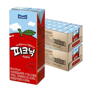 매일유업 피크닉 사과, 200ml, 48개