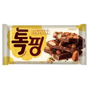 오리온 톡핑 아몬드 앤 그래놀라 초콜릿, 43g, 30개