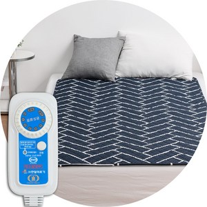 [국산] 고급 탄소매트 카본매트 온열 전자파없는 침대 전기장판 세탁가능, 1cm, 1인용 싱글, 4.시크헤링본