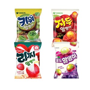 오리온 알맹이 젤리(자두 3개+포도 3개+리찌 3개+키위 3개) 마이구미 선물 유치원 간식 행사 단체, 1개, 804g