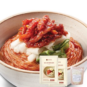 [면채반] 황태회 냉면 2팩 (4인분) + 냉면 무김치 (400g) 코다리냉면, 400g, 2개