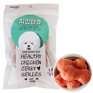 더독 소프트 치킨 랩츄 100g 강아지 랩츄 저지방 간식, 5개