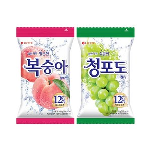 롯데제과 청포도캔디 + 복숭아캔디, 1세트, 306g