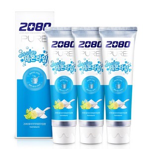 애경 2080 베이킹소다 퓨어 레몬라임향 치약 120g, 3개