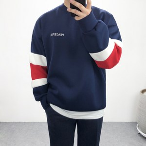 엠클로 [당일출고] 오버핏 네오프렌 배색맨투맨
