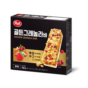 포스트 골든 그래놀라 밀크바 108g, 3개