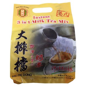 직구 Dai Pai Dong 홍콩 스타일 인스턴트 3-in-1 밀크티 (18oz) 30 포 홍콩스타일