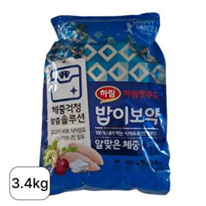 하림펫푸드 전연령 밥이보약 알맞은체중 고양이사료, 다이어트(체중감소), 3.4kg, 1개