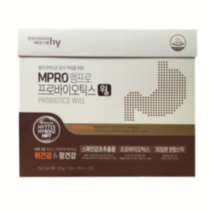 한국야쿠르트 엠프로 프로바이오틱스 윌 60포X2박스, 단일옵션, 2개, 120g