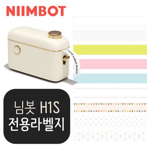 NIIMBOT 님봇 H1S 라벨지 전용라벨 연속라벨, 파스텔도트(연속) 15mmX7.5m