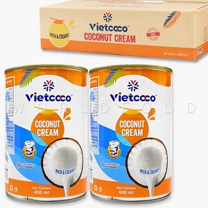 WORLDFOOD 비엣코코 코코넛크림 박스24개입 Coconut ceam Vietnam Food, 400ml, 24개