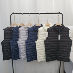 초경량 남녀공용 M~2XL 빅사이즈 100% 웰론 브이넥 V넥 차이나 경량 남자 여자 패딩조끼 3color
