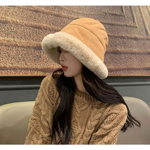 hotmally 여성 겨울 털 모자 퍼 벙거지