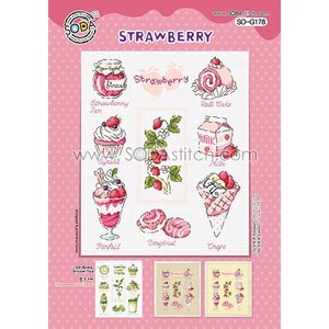 조이십자수 십자수도안-STRAWBERRY-[소다특대-178] 십자수도안, 1개