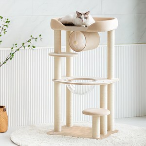 레토 프리미엄 고양이 놀이터 캣타워 LCG-CT01, 화이트, 1개