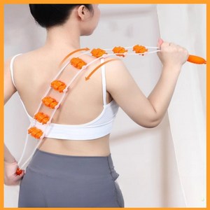 빌로아 등 괄사 스트랩 롤러 전신 마사지기, 1개, 오렌지