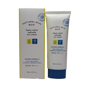 더페이스샵 내추럴선에코 슈퍼 액티브 리프세이프 선크림 SPA50+ PA++++, 80ml, 1개