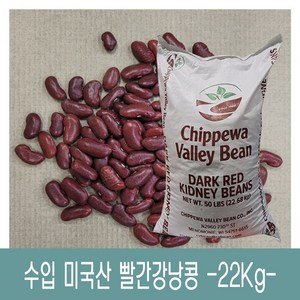 [다온농산] 수입 미국산 빨간강낭콩/적강낭콩/홍대 -22Kg- 저렴한가격 대용량, 1개