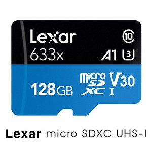 Lexa 렉사 micoSDXC Class10 UHS-I U3 V30 A1 633x 128GB_IP, 128GB, 1개