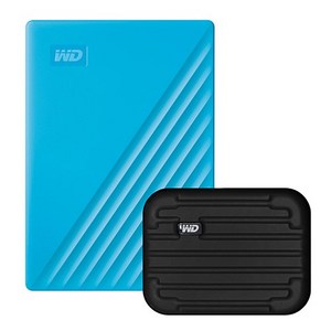 WD My Passpot 휴대용 외장하드 + 파우치, 4TB, 블루