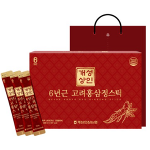 개성상인 6년근 고려홍삼정 스틱 + 쇼핑백, 300ml, 1세트