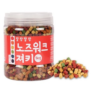 킵펫 말랑말랑 노즈워크 져키 강아지 간식, 혼합맛(황태/연어/치즈/참치/오리), 1kg, 1개