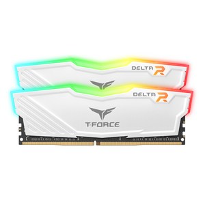 TeamGroup T-Force DDR4-3200 CL16 Delta RGB 화이트 패키지 서린 (16GB(8Gx2)), 단품, 2개