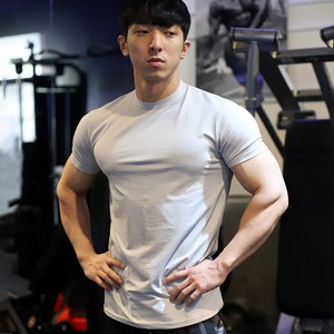 레그데이 남자 머슬핏 반팔 슬림핏 짐웨어 심플 무지 머슬핏 반팔 티셔츠 6color