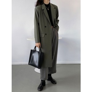 ANKRIC 여성투피스 고급스러운 디자인 오버핏 정장 코트 여 가을 루즈핏 정장상의 고급스러운쇼핑몰