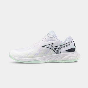 미즈노 배드민턴화 웨이브팡 EL2 71GA242315 화이트 라임 배드민턴화 피클볼화 체대입시화