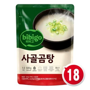 비비고 사골곰탕, 500g, 18개