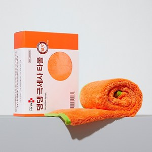 헬로마이펫 반려동물 댕댕 극세사 타올, 오렌지
