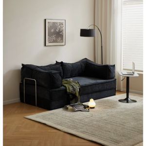 semoharu 좌식 패브릭 쇼파베드 접이식 러플 우븐 소파 침대, 기타색상(색상메모)