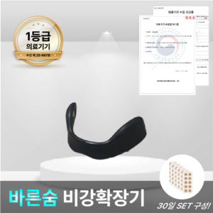 바름숨 코골이완화 비강확장기 블랙 30일분, 1세트