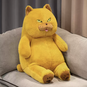 뚱냥이 고양이 애착인형 바디필로우 냥이 대형인형, 노랑