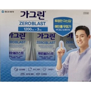 가그린 제로 블라스트 1200ml x 3입, 1.2L, 3개