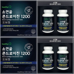 소연골 콘드로이친 1200 식약처 HACCP 인증 보스웰리아 우슬 추출분말 함유 대용량 120정 부모님 선물, 4개