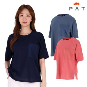 [PAT 여성] 우븐배색 라그랑 티셔츠_1J45385