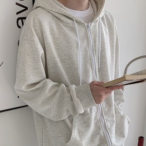 디센도 남녀공용 후드집업 오버핏 무지 투웨이