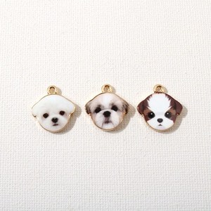 비즈아이 [7354-19]에폭펜던트 강아지 15x17mm 골드 1개