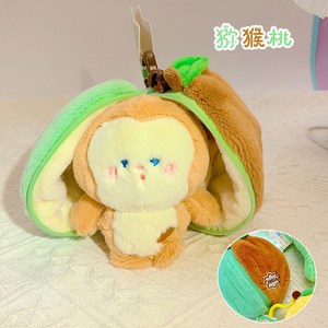 마켓엘라 변신 과일 동물 가방걸이 인형 키링, 키위 원숭이