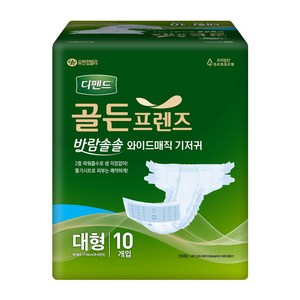 디펜드 골든프렌즈 와이드 매직테이프 성인기저귀, 대형, 10매입, 6개