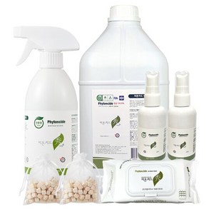 피톤치드수 리필4l+리필500ml+휴대용2개+편백칩2개+물티슈, 1개