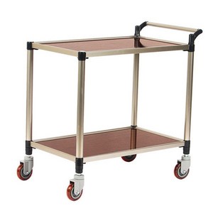 신형 우드 서빙카트 2단(대형) 대차 구루마 대차 끌차, 1개