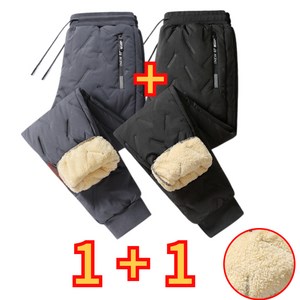 오아시스 남자 겨울 패딩 바지 밴딩 방한 기모 츄리닝 팬츠 세트
