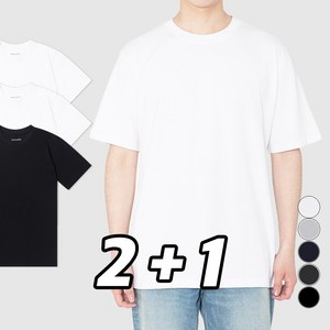 [당일출고] 2+1 맥스모어 남녀공용 20수 오코텍스 무지 반팔티