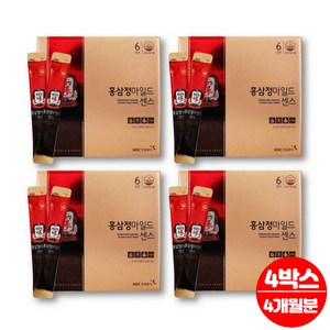 정관장 홍삼 홍삼정 마일드 센스 농축액 액기스 엑기스 원액 진액 스틱 하루 한포 추석 설 명절 부모님 시댁 어머니 아버지 할머니 할아버지 선물, 4박스, 30매입