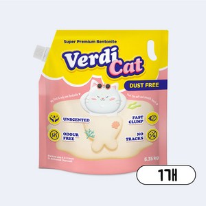 베르디캣 오도어프리 고양이 두부모래 오리지널 가는입자 (2.8kg 6개입) 16.8kg, 더스트프리(벤토), 1개, 6.35kg