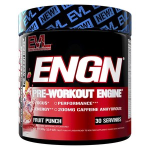 EVLUTIONNUTRITION ENGN 프리워크아웃 프루트 펀치, 1개, 309g